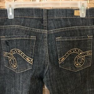 Vintage Leopard Low Waist Flare Jeans